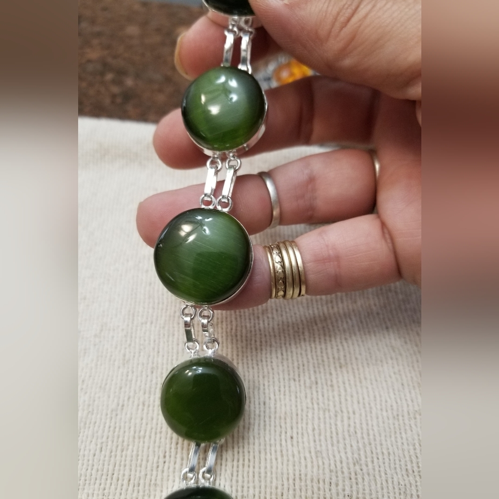 Green Double Chain Bracelet